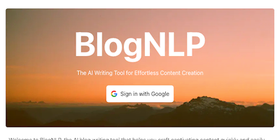 BlogNLP AI Tool