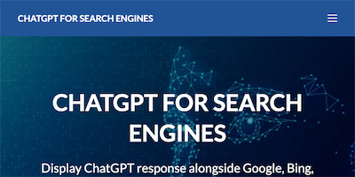 ChatGPT For Search Engines AI Tool