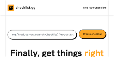 Checklist.gg AI Tool