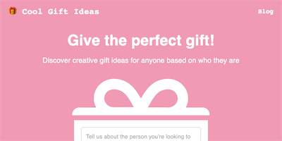 Cool Gift Ideas AI Tool