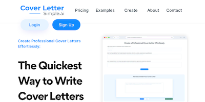 CoverLetterSimple.ai AI Tool