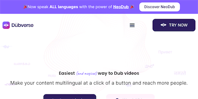 Dubverse AI Tool