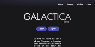 Galactica AI Tool