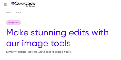 QuickTools by Picsart AI Tool