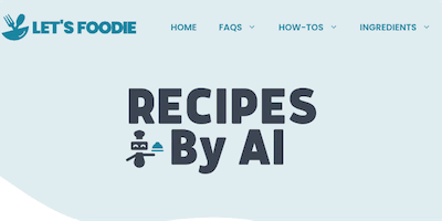 Recipes By AI AI Tool