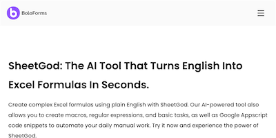 SheetGod AI Tool