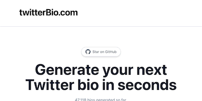 TwitterBio AI Tool