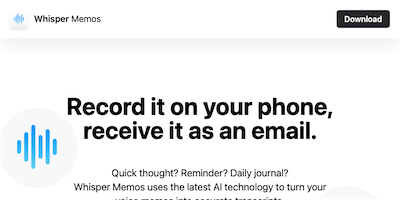 Whisper Memos AI Tool