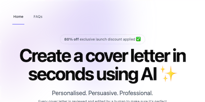 Write Me A Cover Letter AI Tool